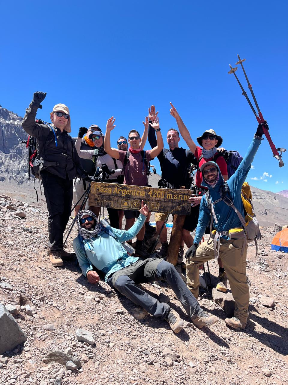 Logística de expedición en el Aconcagua — campamento base